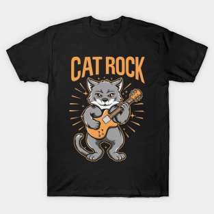 Cat,rock, and guitar T-Shirt